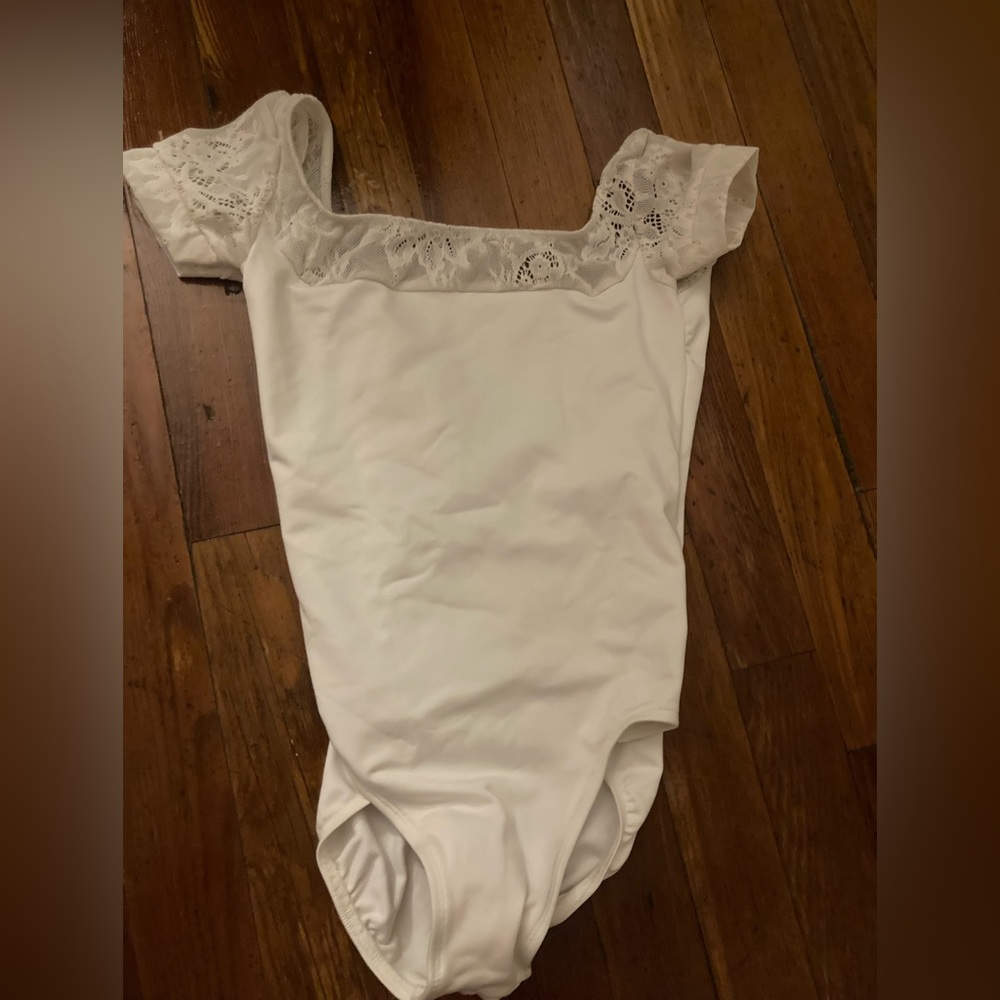 Ainsliewear white elegant leotard